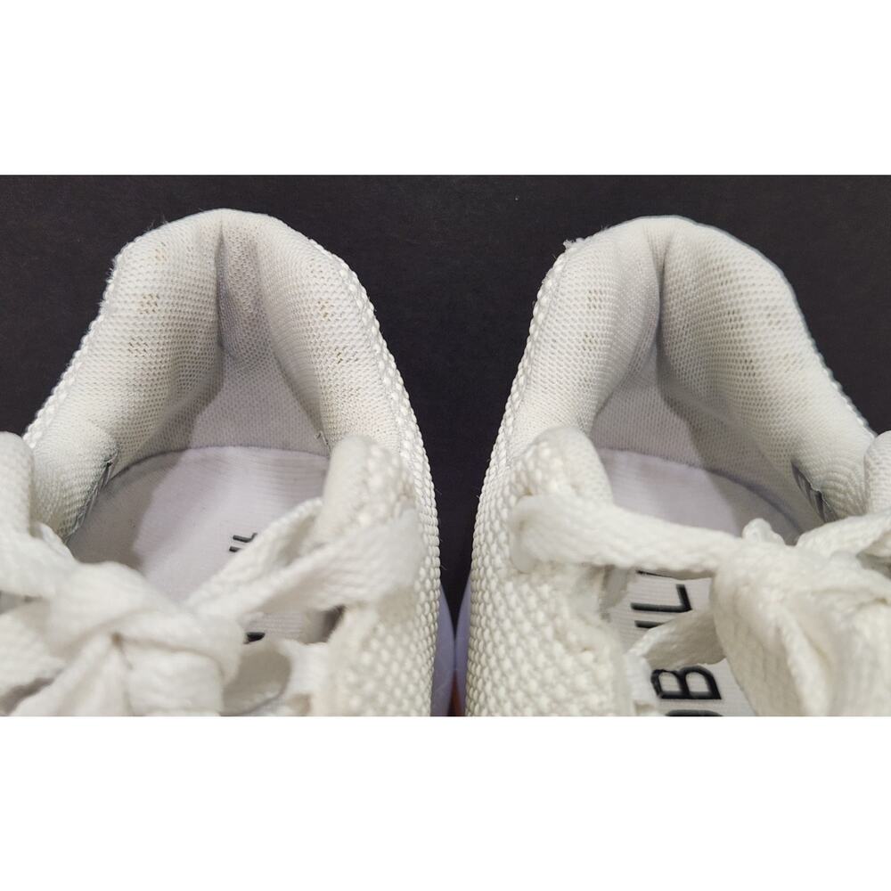 NOBULL Cream Knit Sneakers with Orange Outsole - Picture 7 of 9